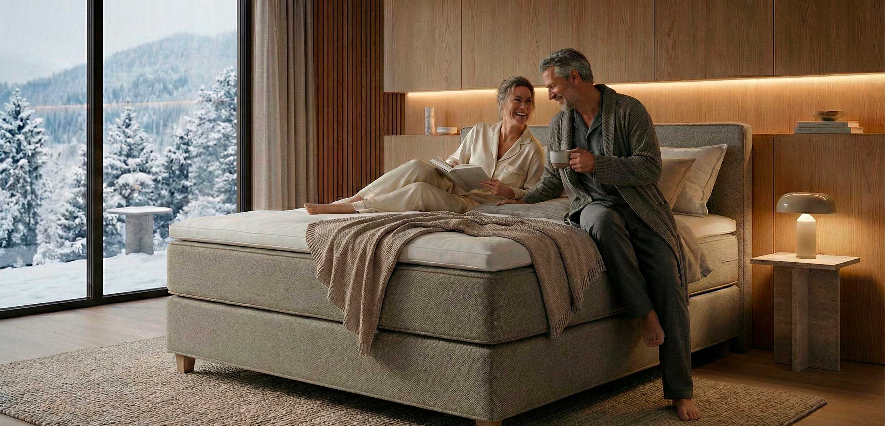 Dormitorio premium con pareja descansando